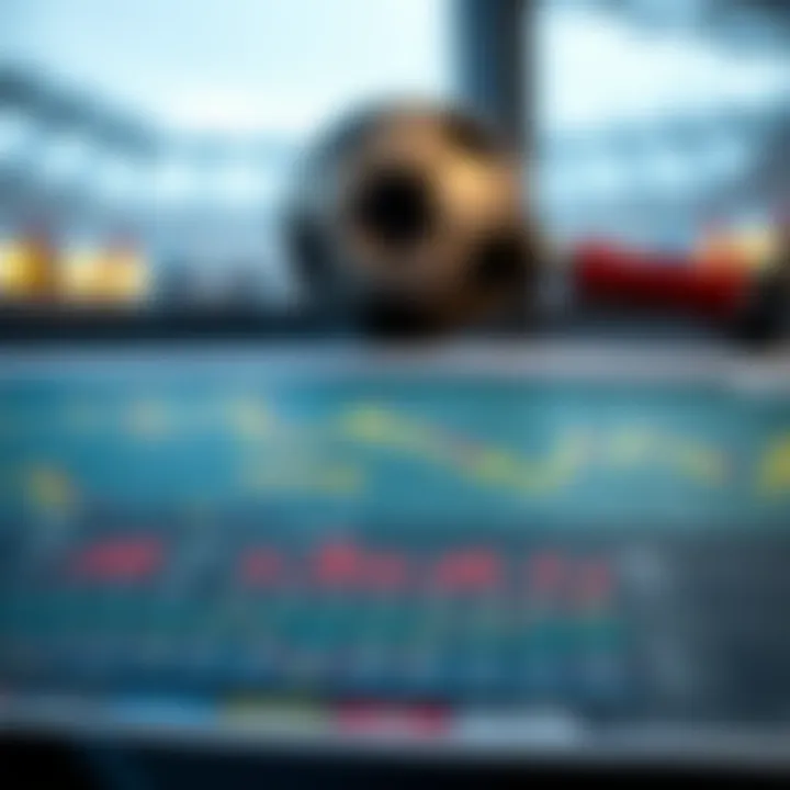 A close-up of a betting strategy chart with analytics