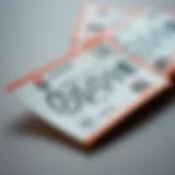 Detailed view of the Korean Lotto 6/45 ticket showcasing its unique design.