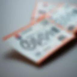Detailed view of the Korean Lotto 6/45 ticket showcasing its unique design.