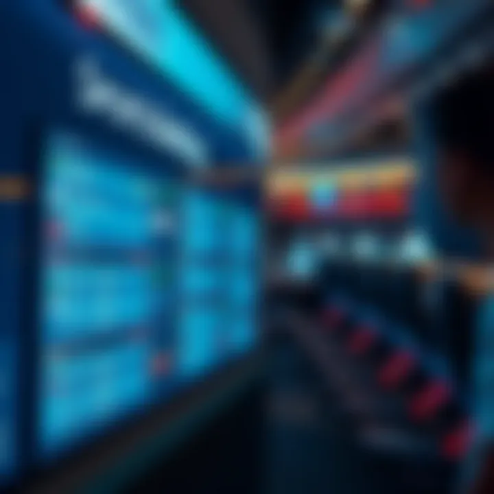 A digital interface showcasing sports betting options