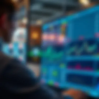 Strategizing Bets: Analyzing Sports Outcomes Sports betting analysis on a digital screen