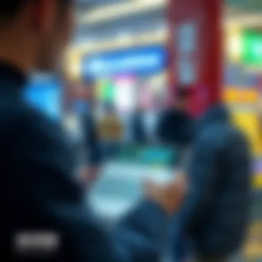Enhancing User Experience with BetLottoKorea User engaging with BetLottoKorea platform on a digital device