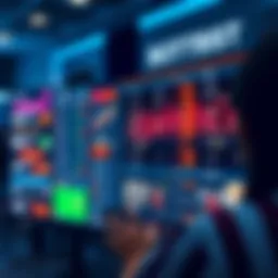 A vibrant digital interface showcasing various betting options.