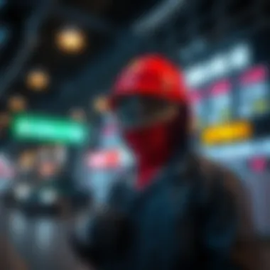 Symbolic depiction of security measures in financial transactions