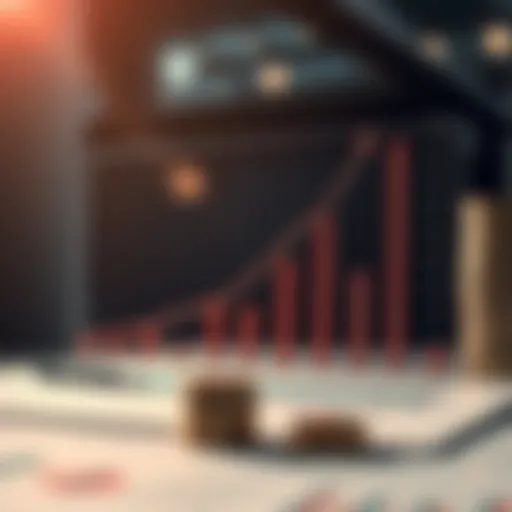 A sophisticated financial graph showcasing investment growth