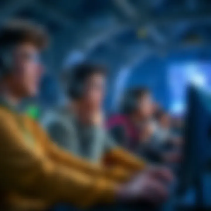 A group of enthusiastic gamers engaging in esports betting