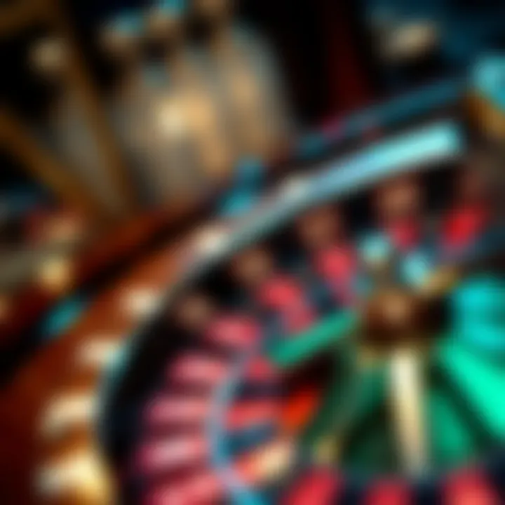 A close-up of a roulette wheel indicating high stakes