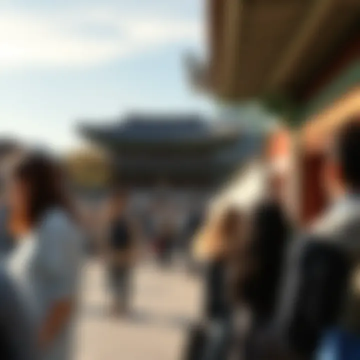 Tourists enjoying Gyeongju's scenic spots under clear skies