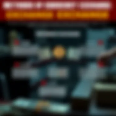 Infographic showing different methods of currency exchange