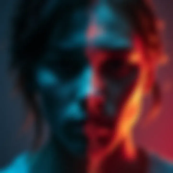 An abstract depiction of psychological change