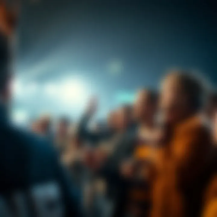 A social gathering reflecting community reactions