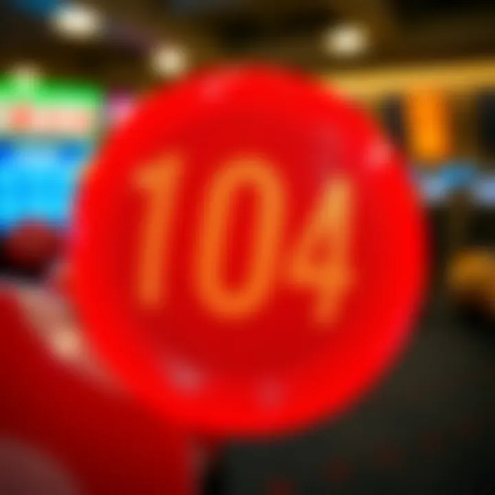 Visual representation of past winning numbers