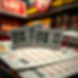 A detailed view of lottery tickets