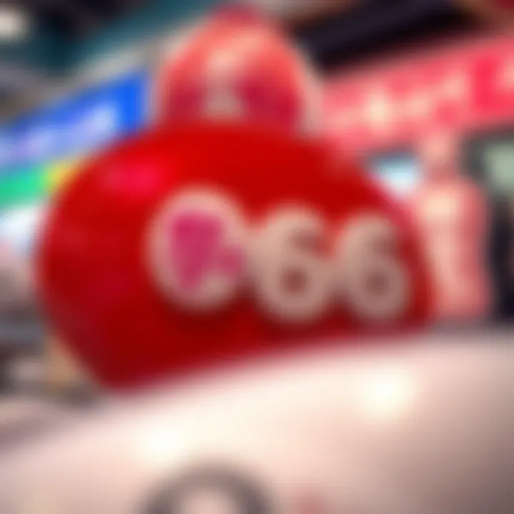 Visual representation of lottery number selection