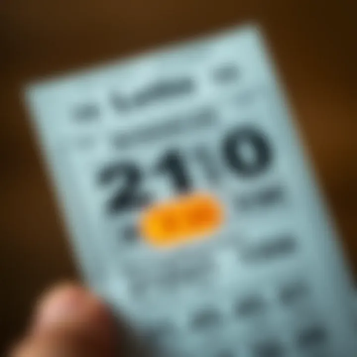 A close-up of a lottery ticket with winning numbers highlighted.