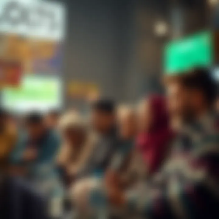 A community gathering discussing lottery perceptions