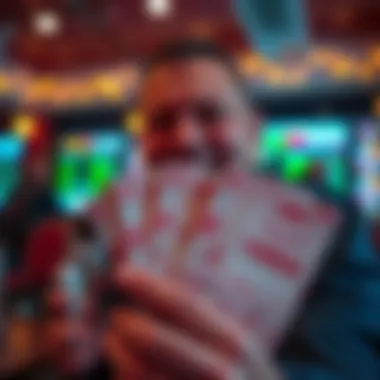 Lottery tickets displayed with excitement