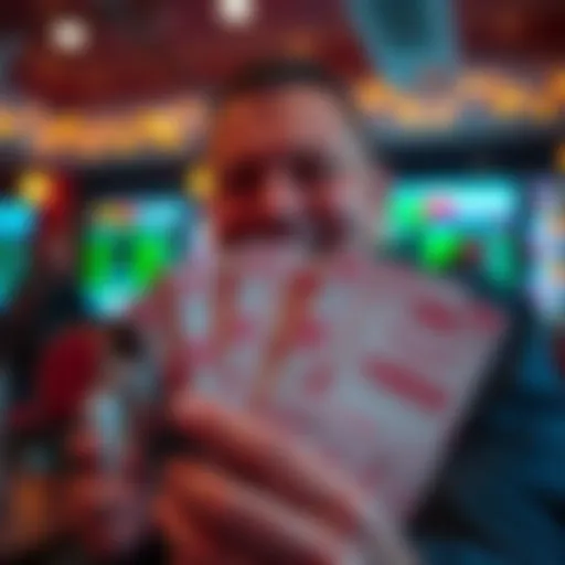 Lottery tickets displayed with excitement