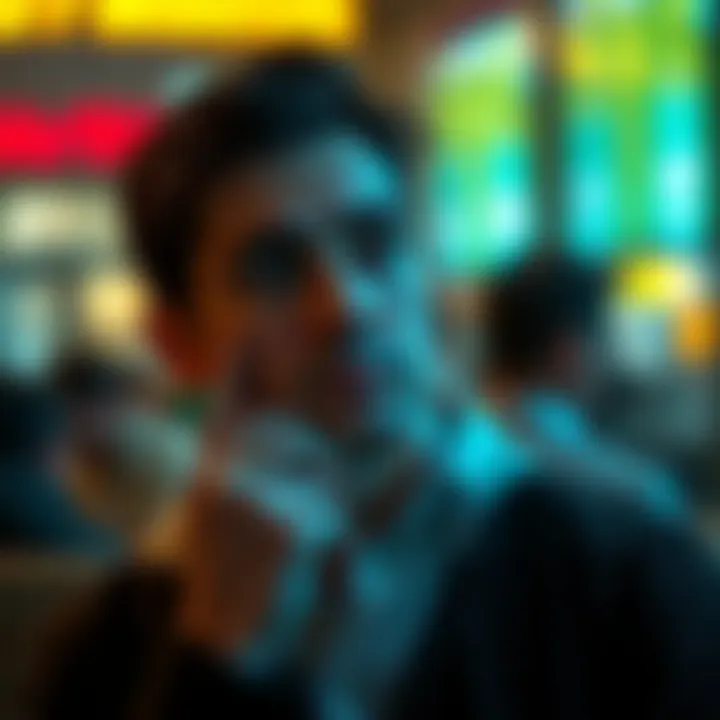 A thoughtful individual reflecting on lottery experiences