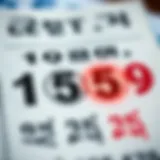 Lotto ticket with winning numbers highlighted