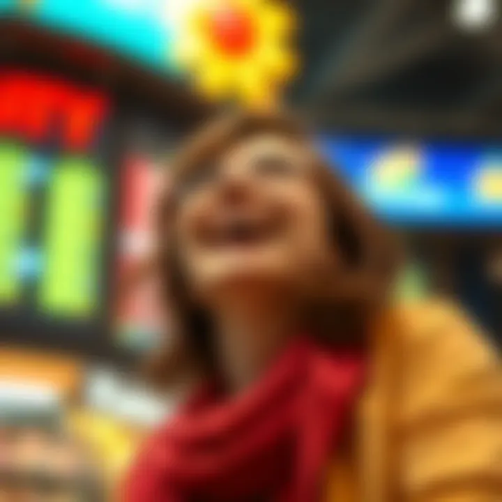 Visual representation of joy after winning the lottery