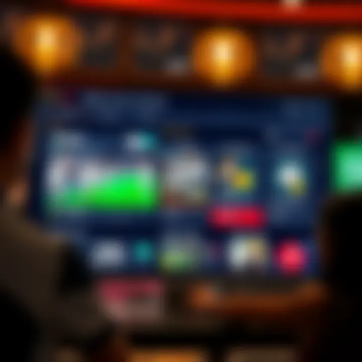 A digital interface showcasing the BetLottoKorea platform features