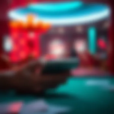 Abstract representation of mobile technology in gambling