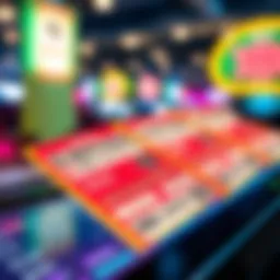 Vibrant online lottery tickets displayed on a digital platform