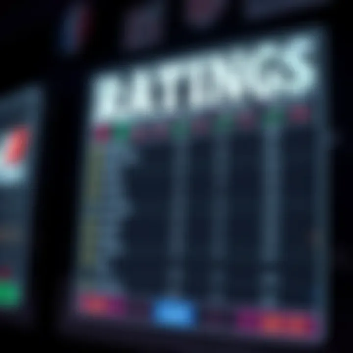 Sports ratings comparison chart