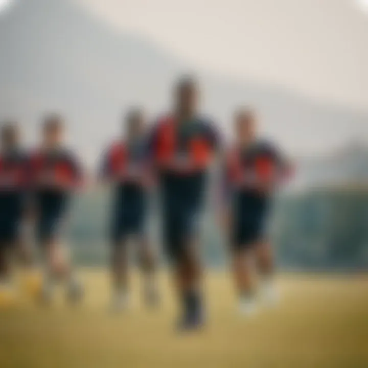 Ryan Babel with teammates in training