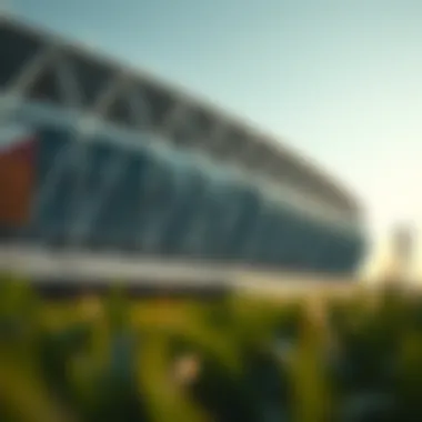 Exterior view of the iconic stadium showcasing modern architecture