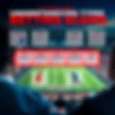 Infographic showing types of online betting scams