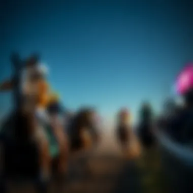 Exciting moments captured during a thrilling horse race