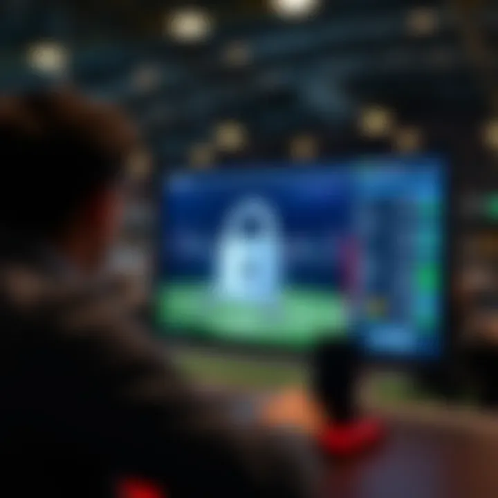 A secure online betting environment depicted through a digital interface