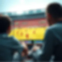 A vibrant soccer match being streamed online