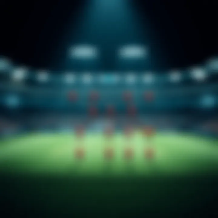 Soccer tactical board with formations