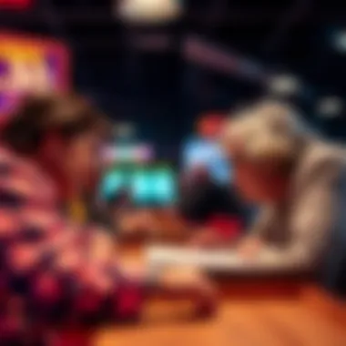 Social interactions during a bingo game session