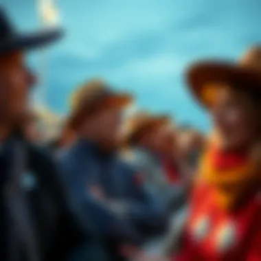 Spectators enjoying a horse racing event