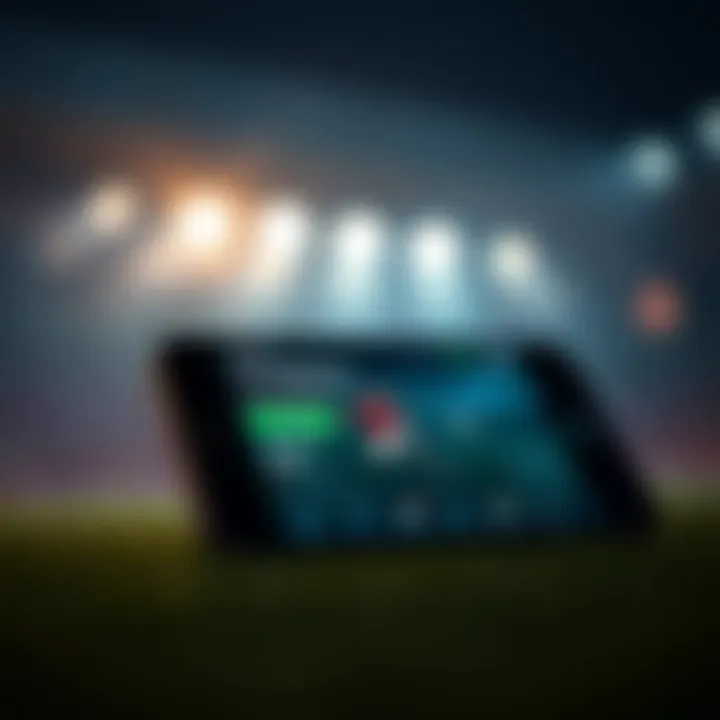 A mobile device showcasing a sports betting app