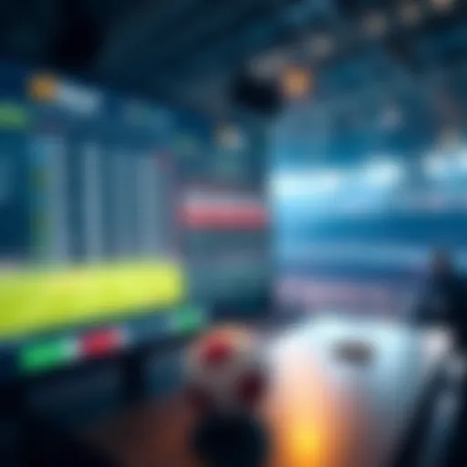 A captivating sports betting interface displaying live odds and statistics
