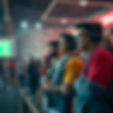 Dynamic interaction among sports enthusiasts in a vibrant community setting