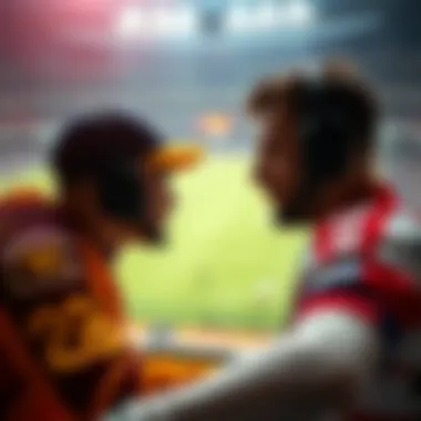 User engaging with sports content