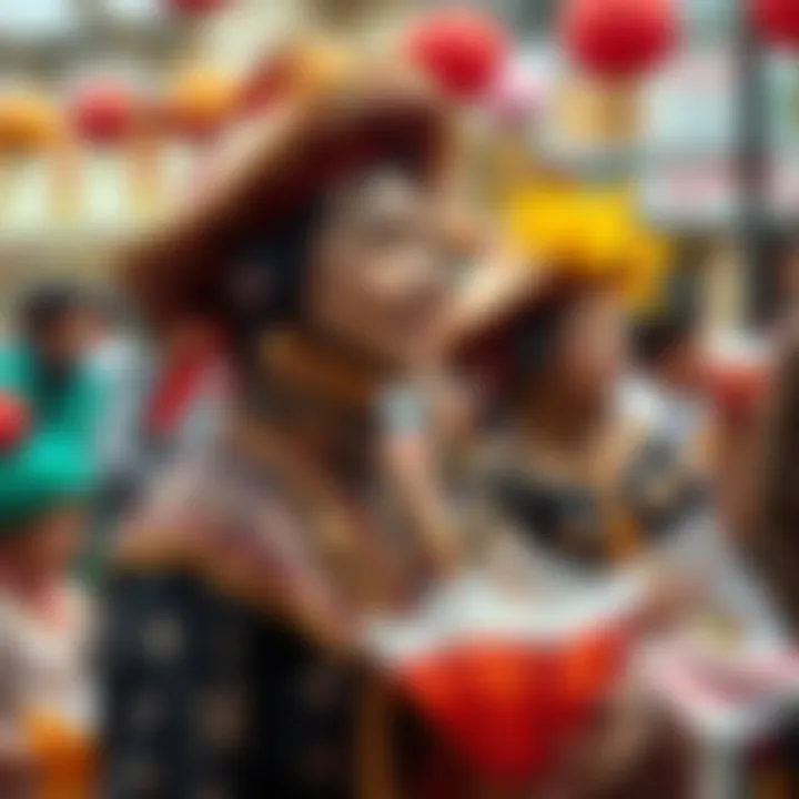 A cultural depiction of lottery celebrations in various countries