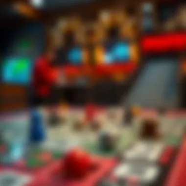 A strategic board game representing lottery betting strategies