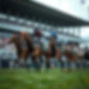 Thoroughbred racing in action