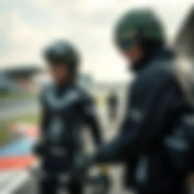 Intense Training: The Path to Excellence Training session on a racetrack