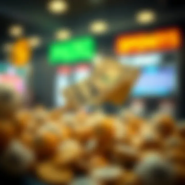 Visual representation of economic impact of lottery winnings