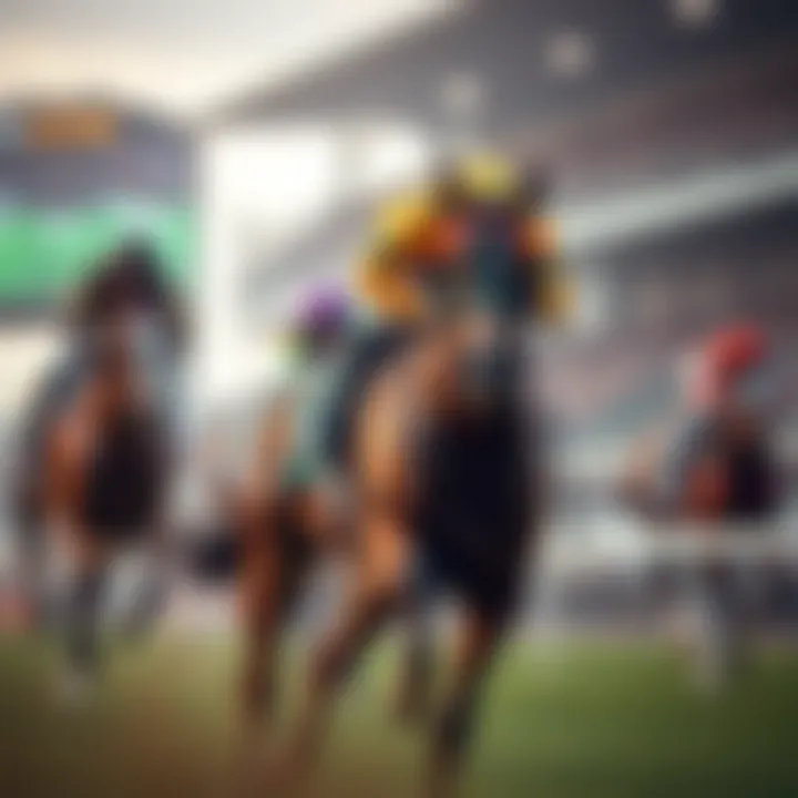 Illustration of virtual horse racing technology