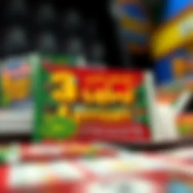 Diverse lottery ticket designs showcasing creativity